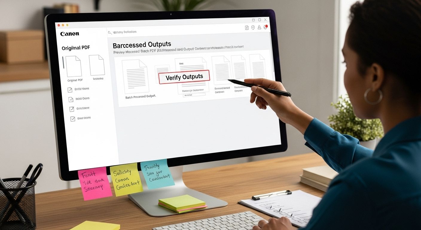 validate batch PDF outputs