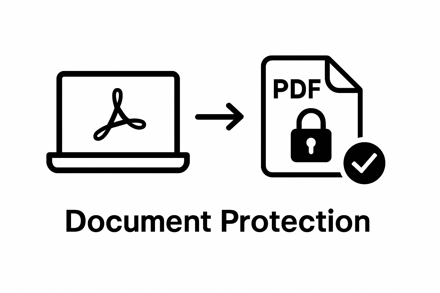 Simple 2-step PDF password protection diagram