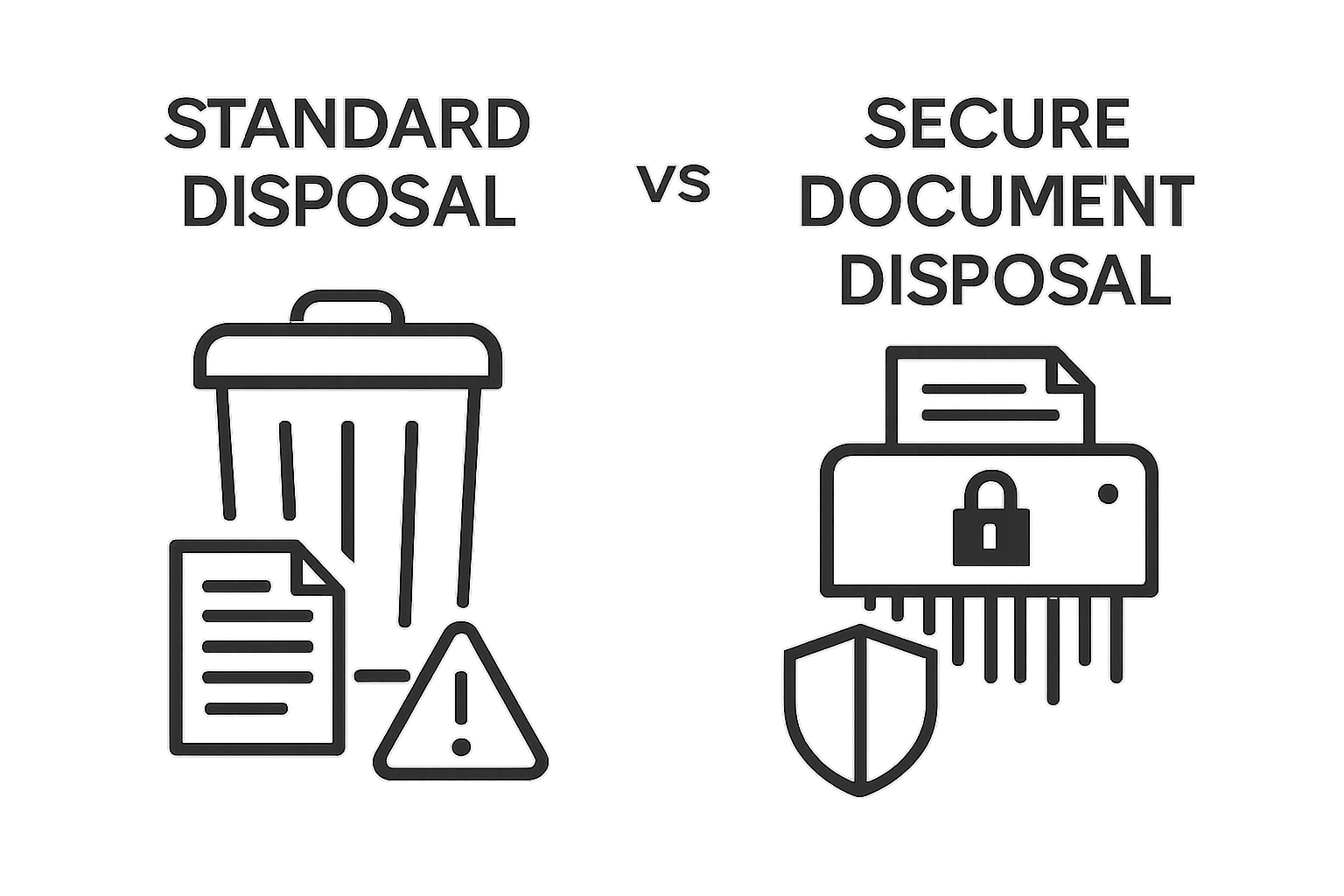 Comparison of standard and secure document disposal
