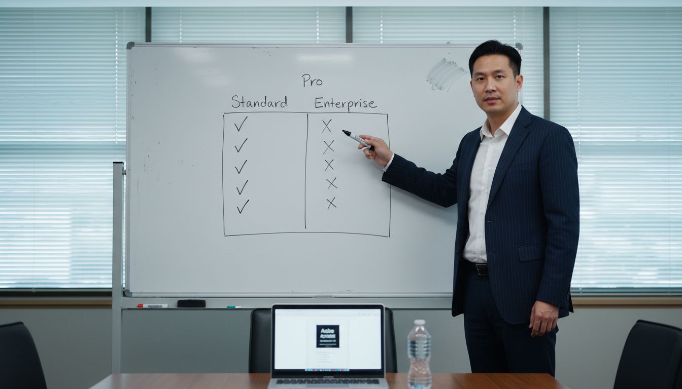 Business analyst explains Acrobat version chart