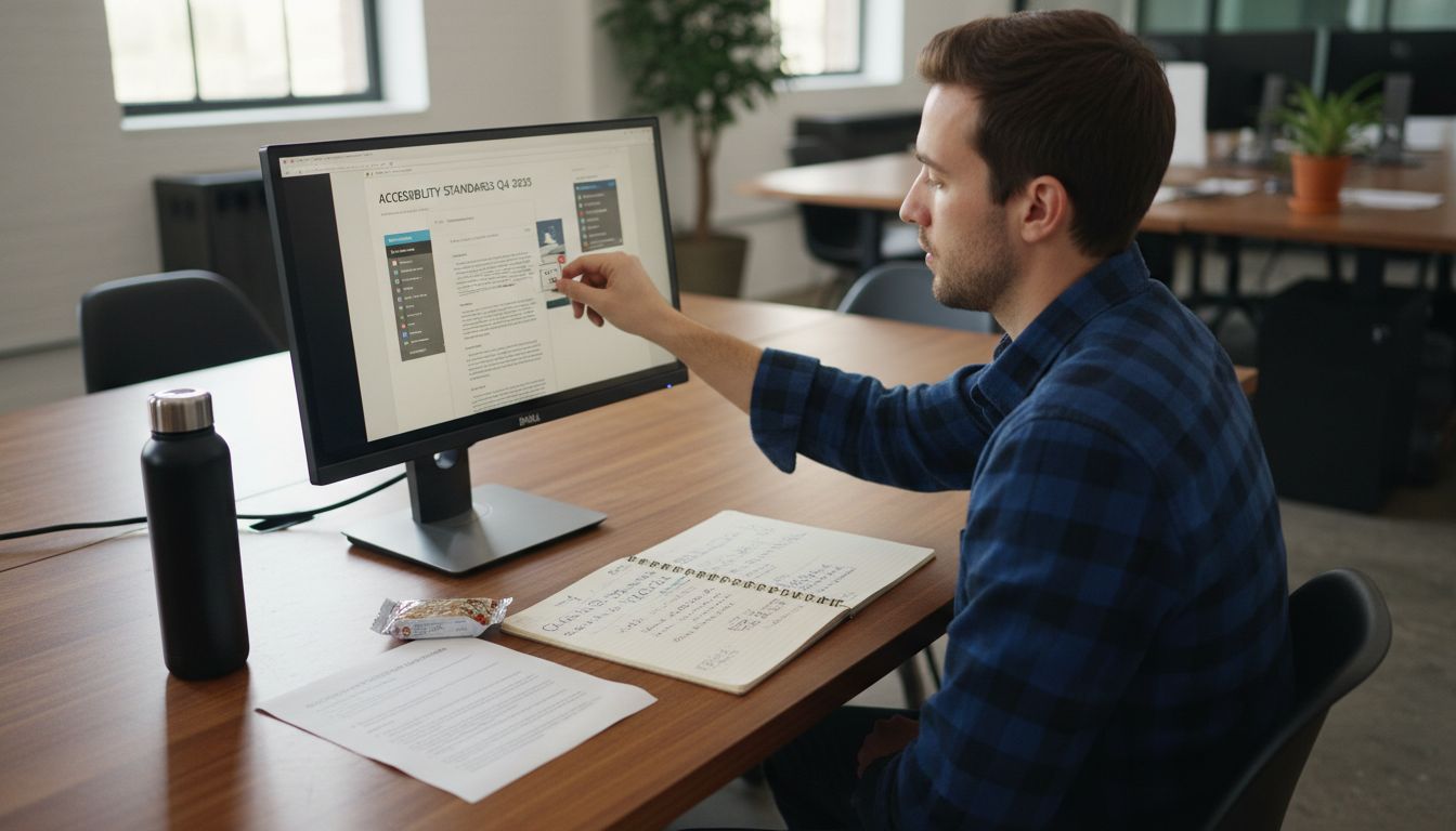 Team member adding PDF accessibility tags
