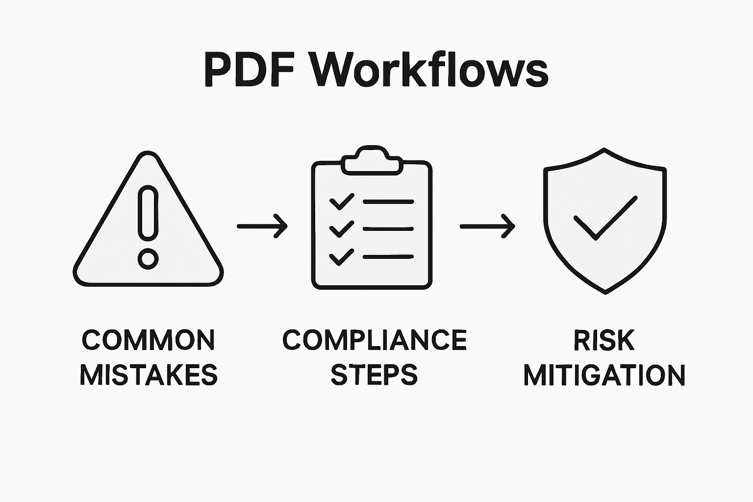 Common PDF accessibility risks infographic