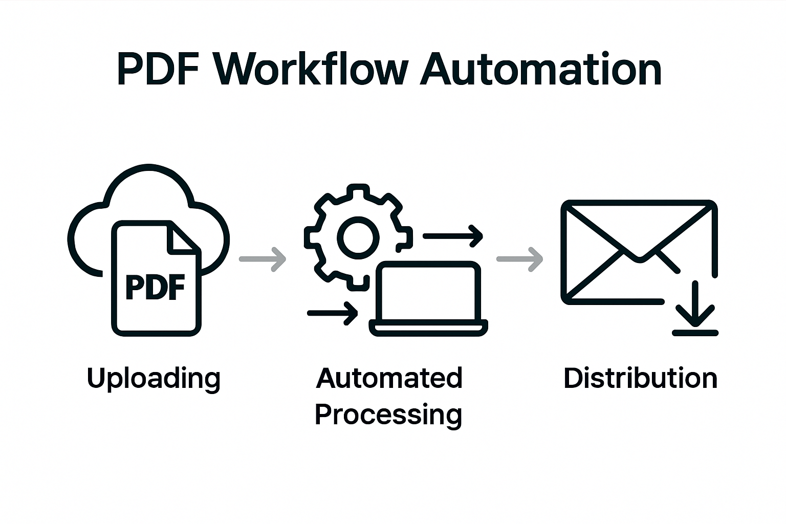 Infographic of PDF automation process steps