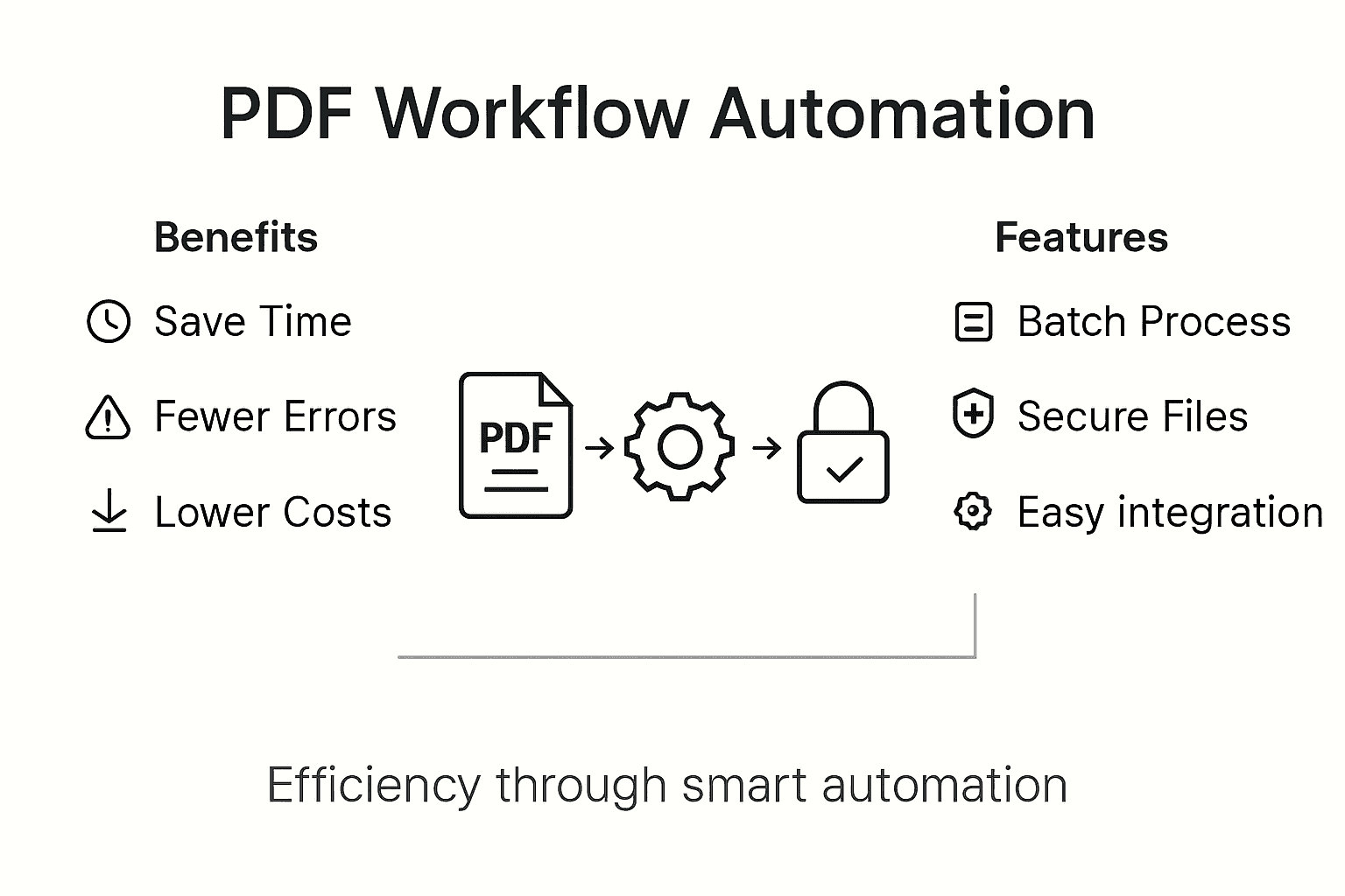 Infographic showing PDF workflow automation overview