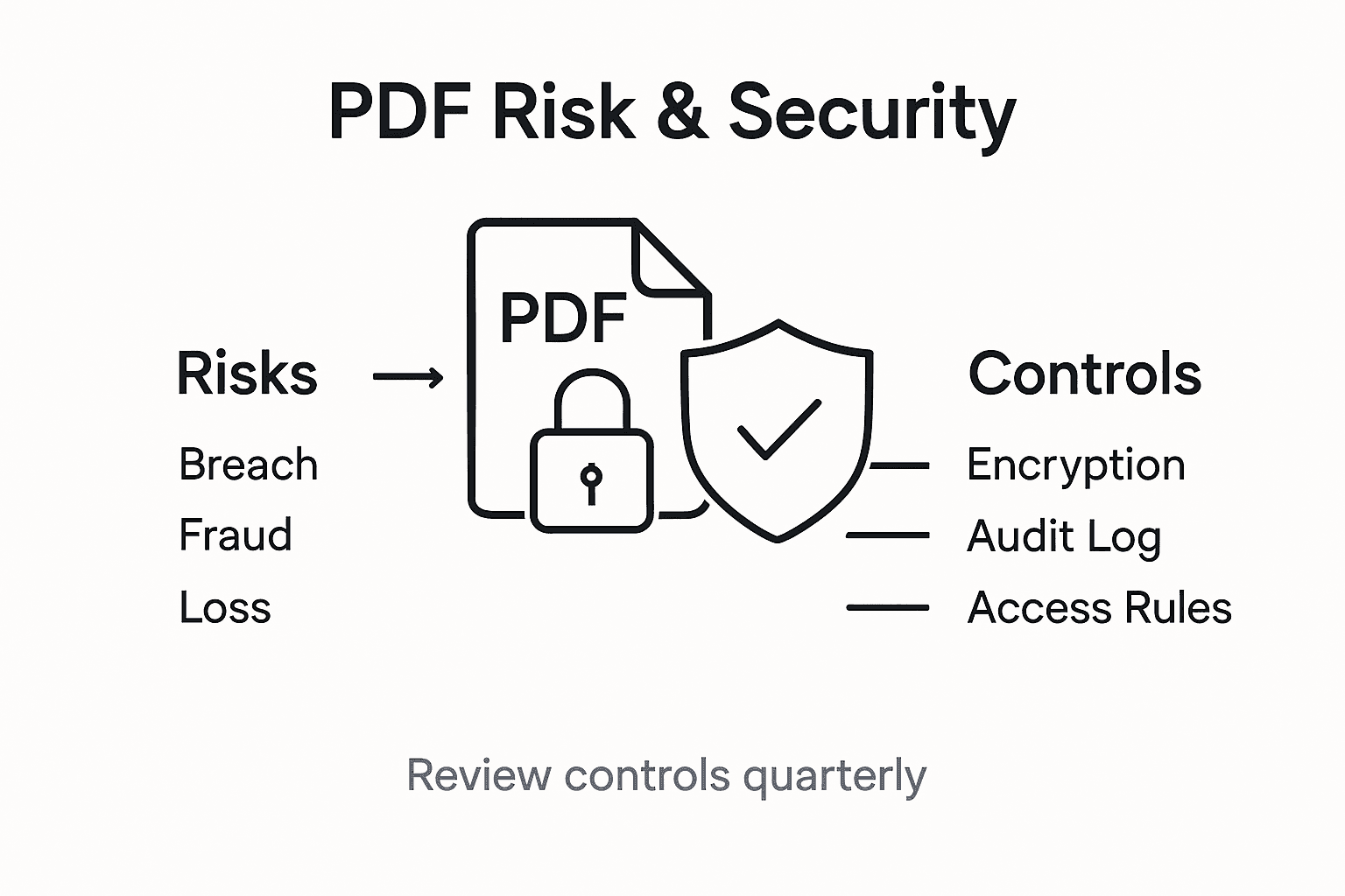 Infographic showing PDF risk and security overview