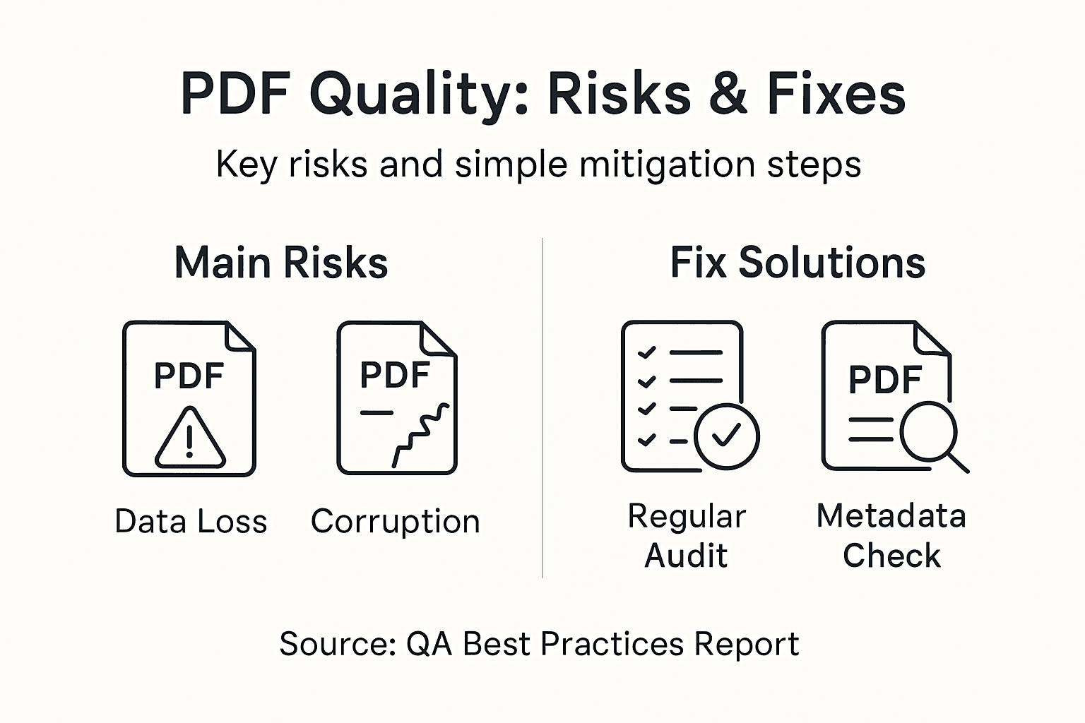 Infographic about PDF risks and solutions