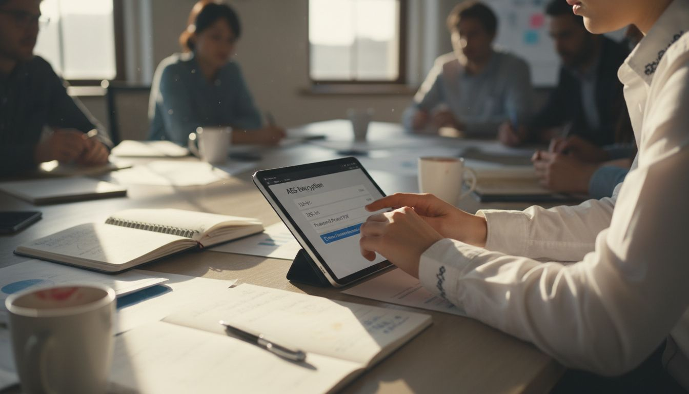 User applying AES encryption to PDF