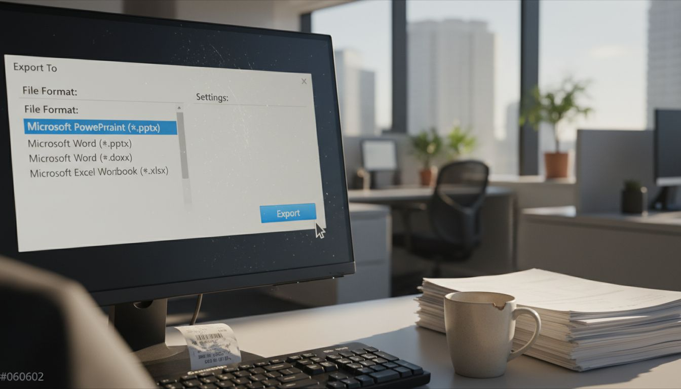 Adobe Acrobat export options screen display