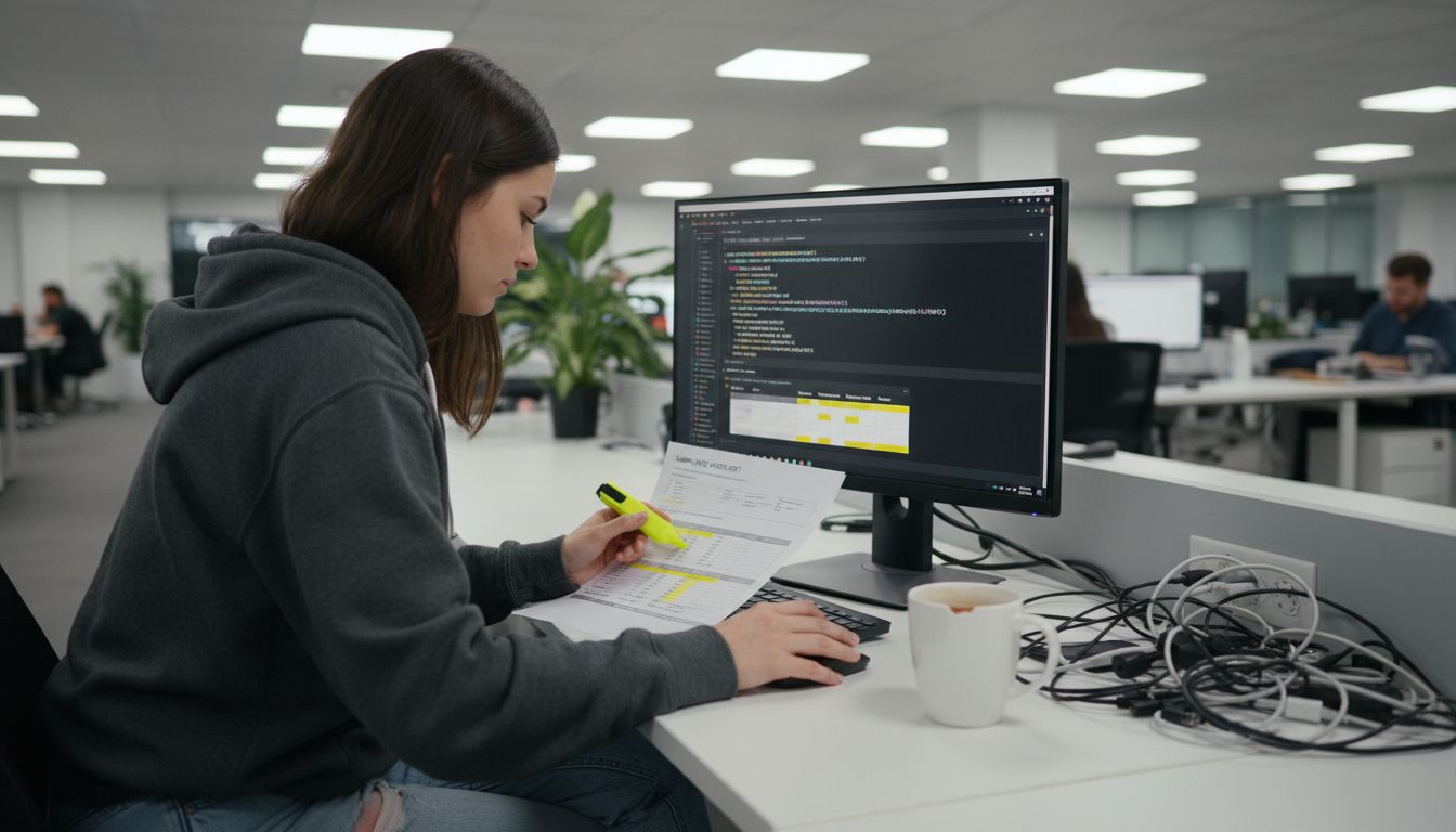 Analyst using AI extraction on PDF documents