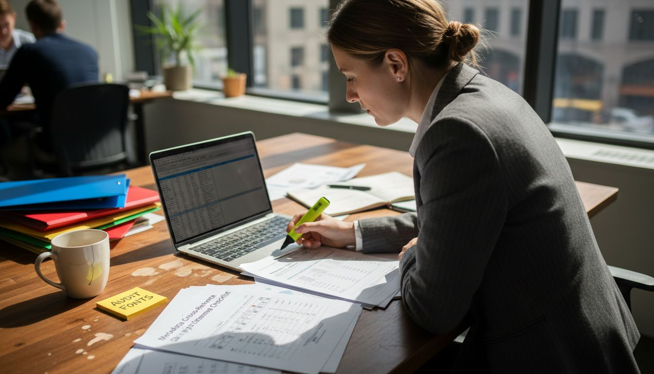 Analyst checking different PDF metadata fields