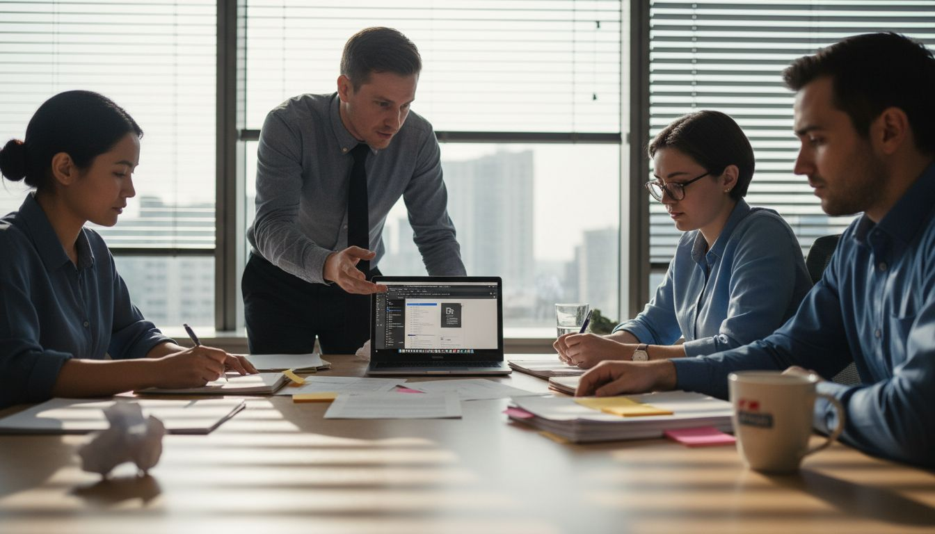 Team reviews automated PDF workflow results