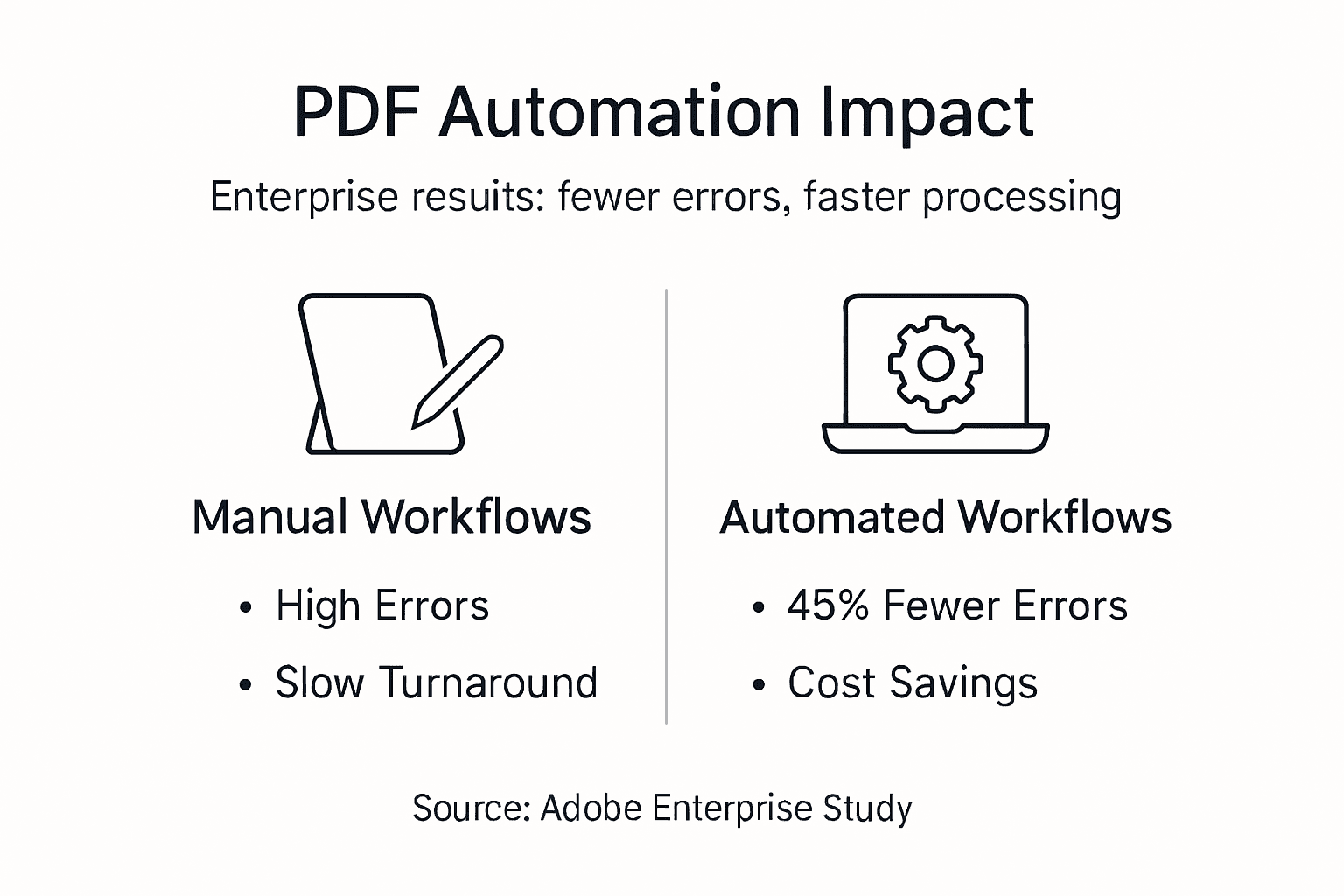 Infographic shows error reduction and time savings
