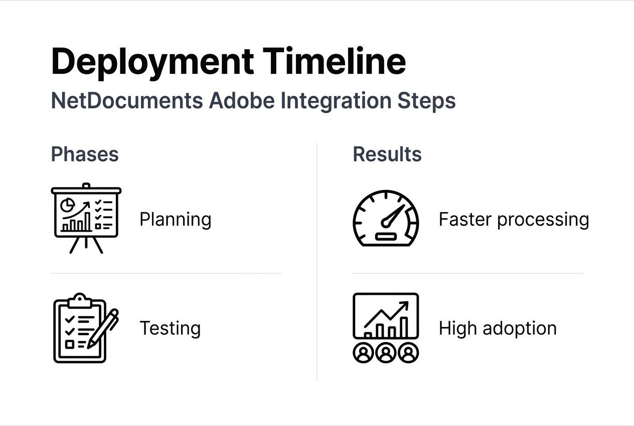Infographic showing integration timeline and results