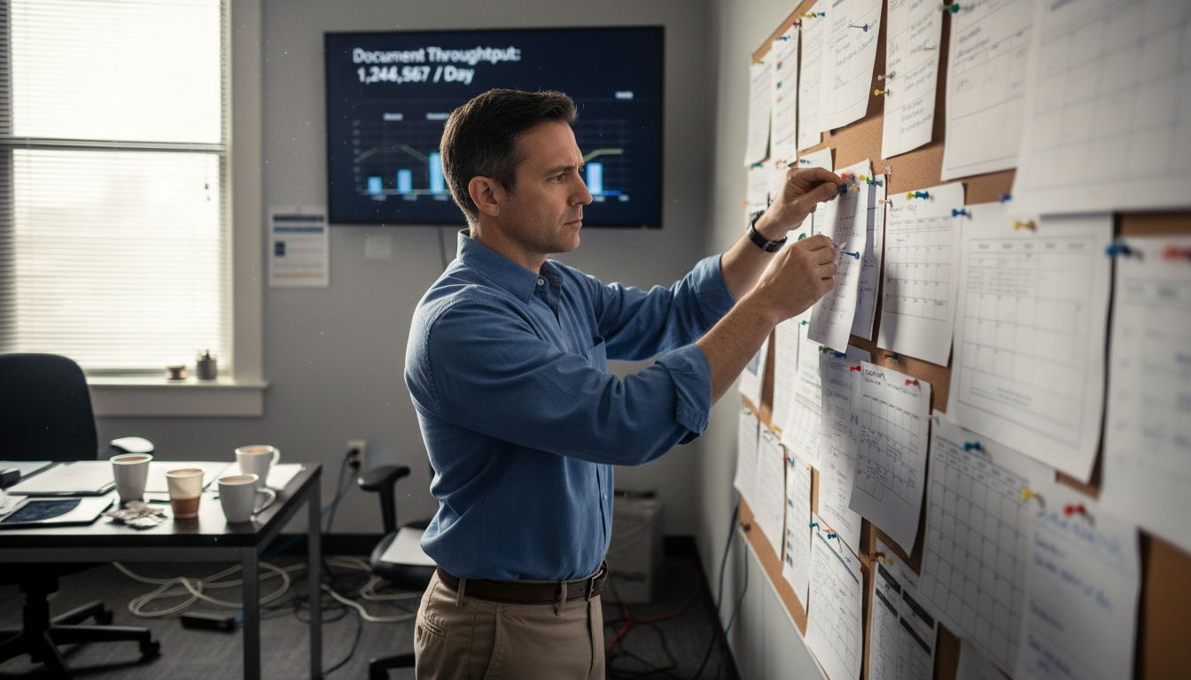 Business analyst outlining PDF workflow scalability