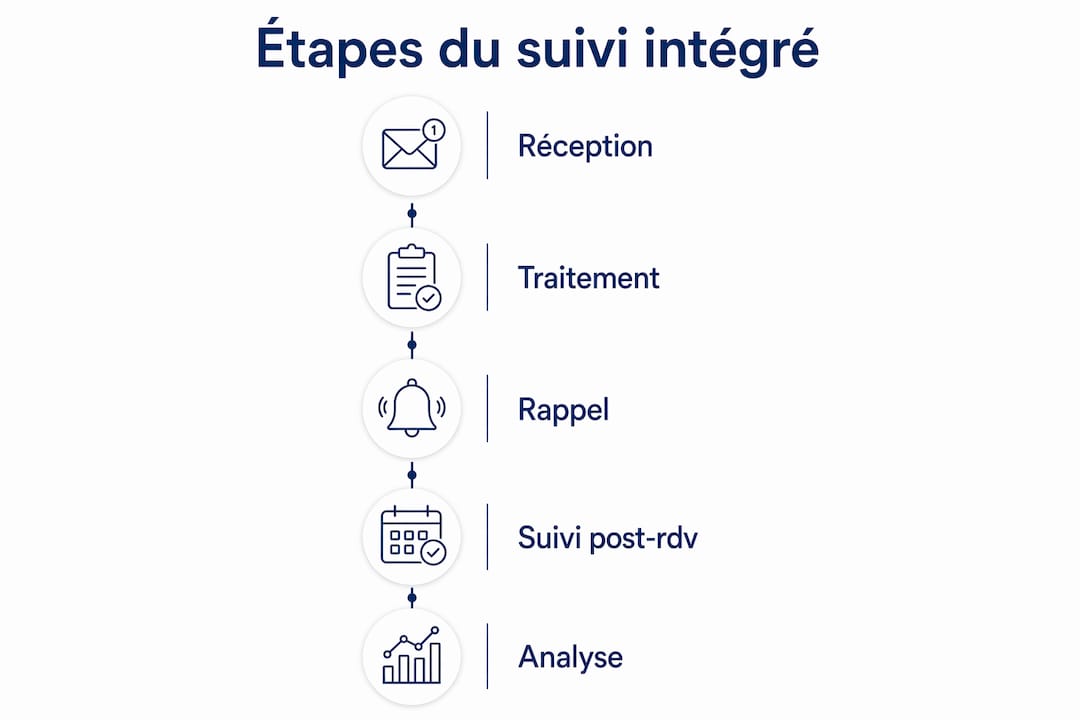 Les grandes étapes du suivi intégré en un coup d’œil