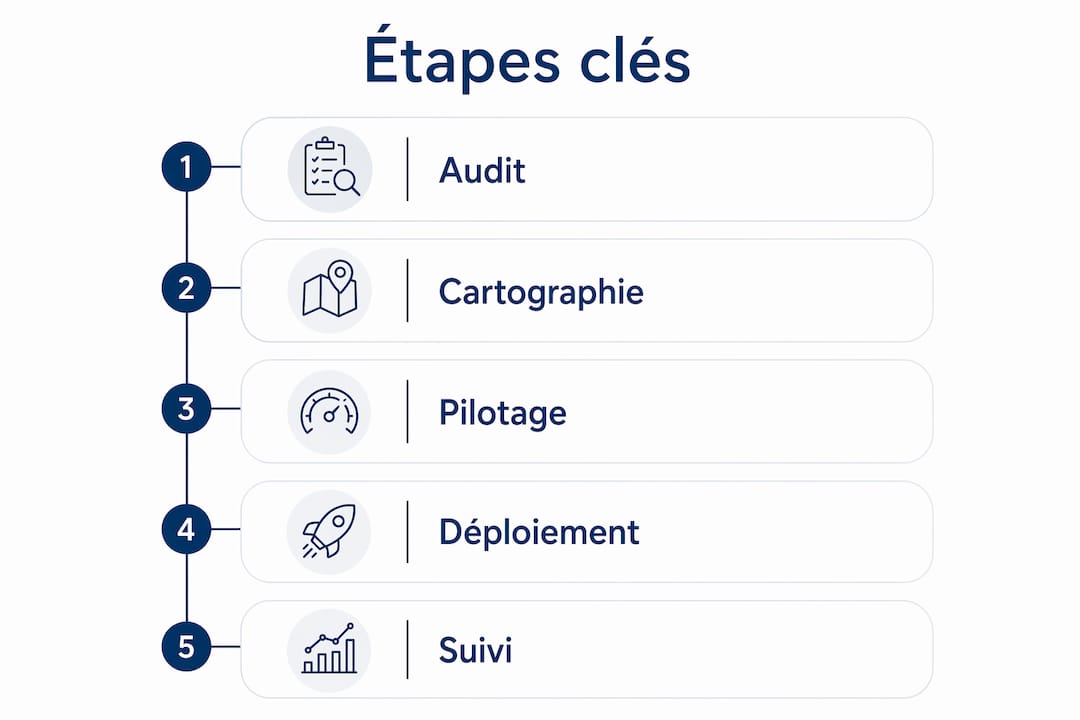 Découvrez en image les différentes étapes essentielles pour mettre en place un workflow efficace.