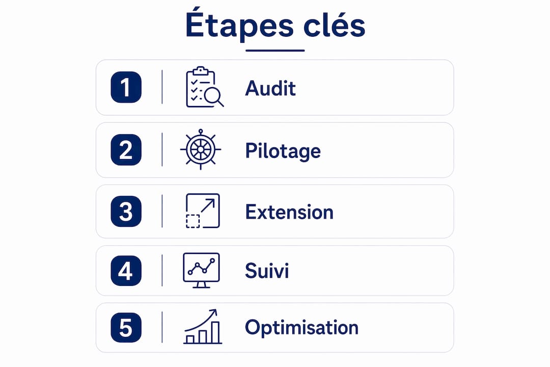 Infographie : les grandes étapes pour réussir l’automatisation