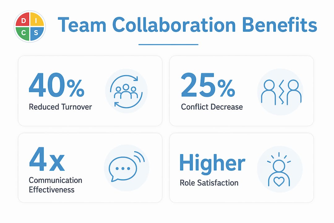 Infographic showing collaboration benefits statistics