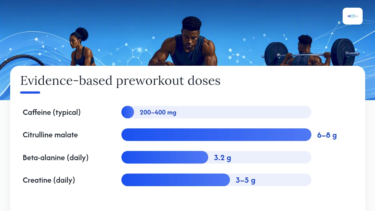 Pre Workout for Energy: Dosing and Timing That Actually Match the Research — overview diagram