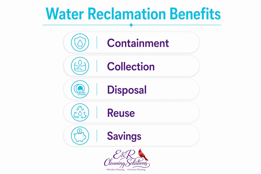 Infographic illustrating benefits of water reclamation process