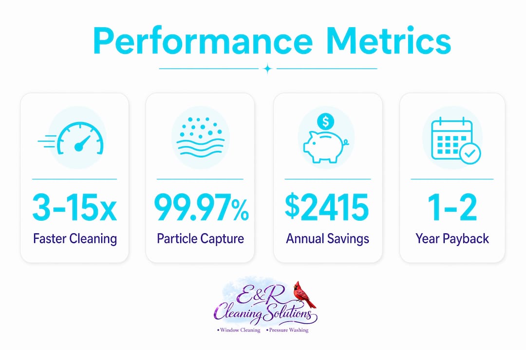 Infographic comparing commercial cleaning performance metrics