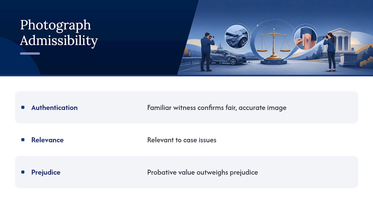 Are Photographs Admissible in Court? — overview diagram