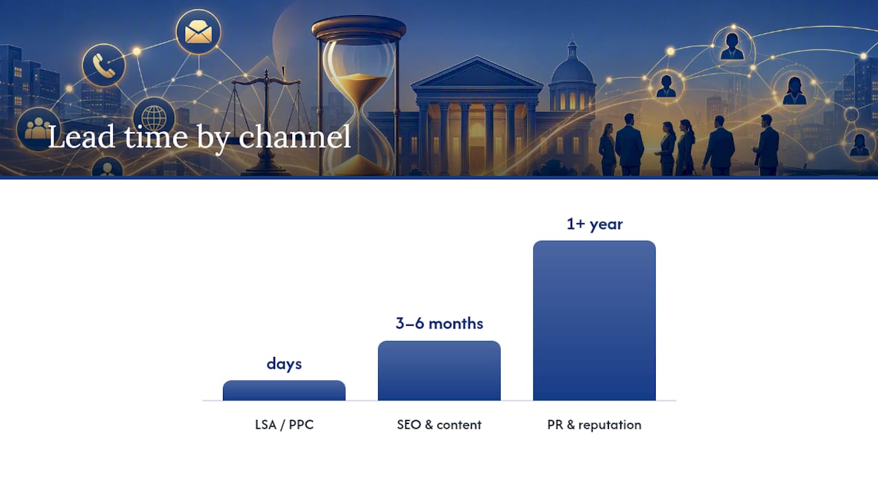 What Lead-Generation Methods Actually Work for Law Firms — overview diagram
