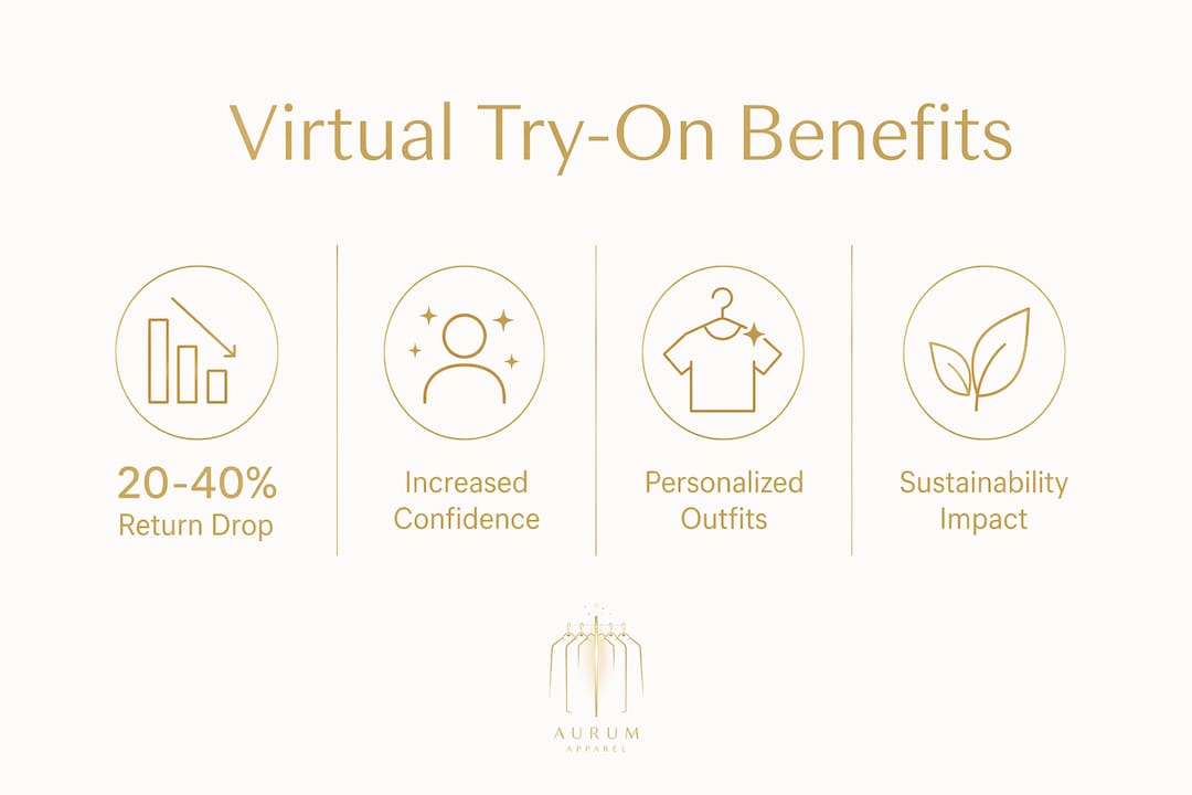 Infographic showing benefits of virtual try-ons
