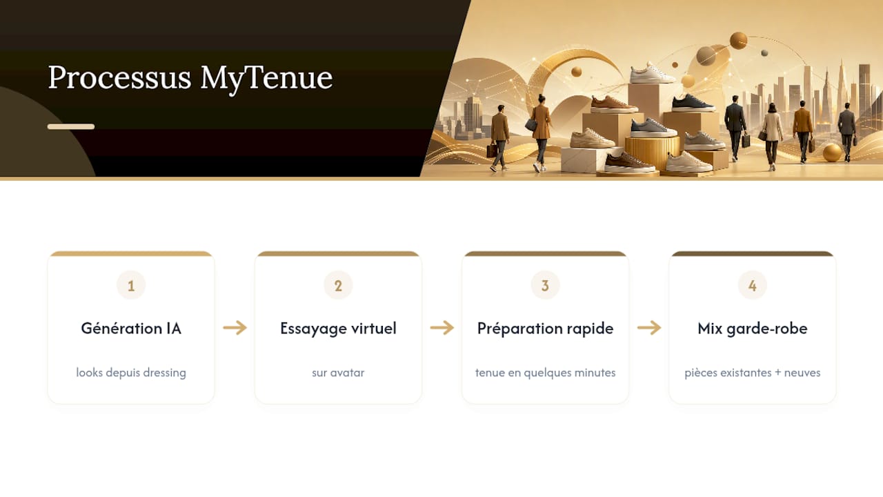 Comment MyTenue vous aide à intégrer des sneakers dans votre dressing professionnel — overview diagram
