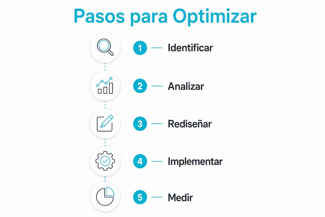 Infografía con las claves para mejorar y agilizar tus procesos paso a paso