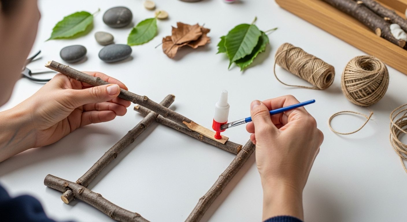 projekt umsetzen, basteln, naturmaterialien