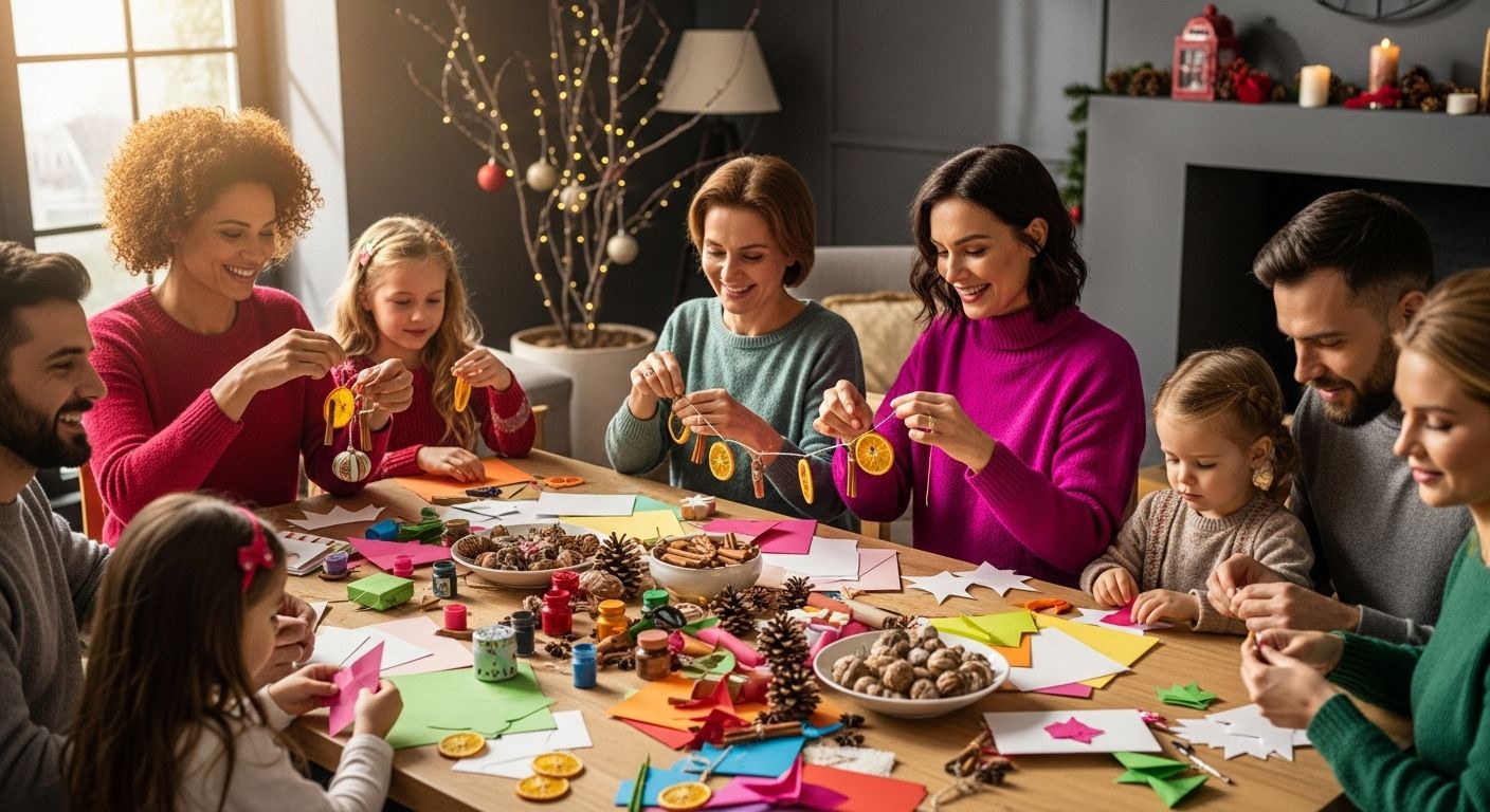 weihnachtliche bastelideen, familien basteln, weihnachten kreativ