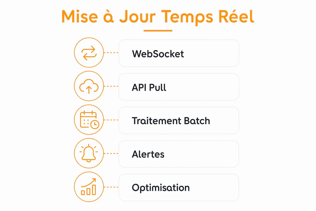 Schéma explicatif des processus de mise à jour en gestion immobilière