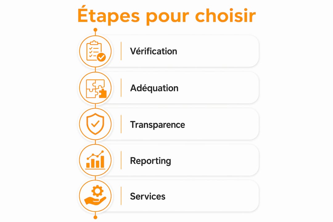 Les étapes incontournables pour bien choisir son administrateur de biens en France, présentées en infographie