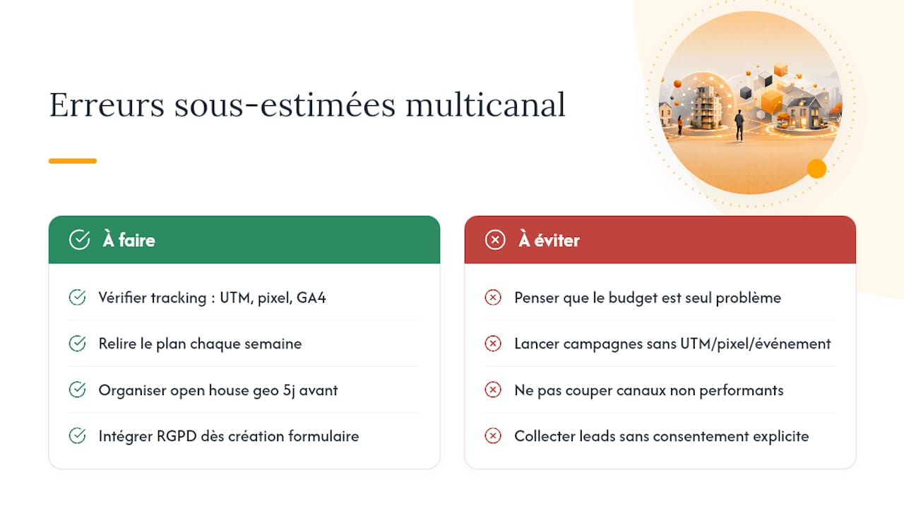 Ce que les professionnels de l'immobilier sous-estiment dans la mise en marché multicanal — overview diagram