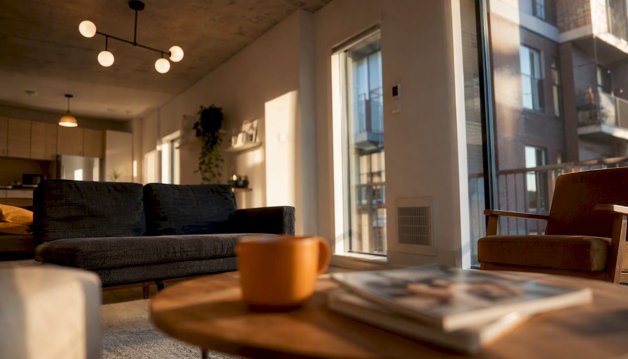 Appartement contemporain soigneusement aménagé pour une visite virtuelle