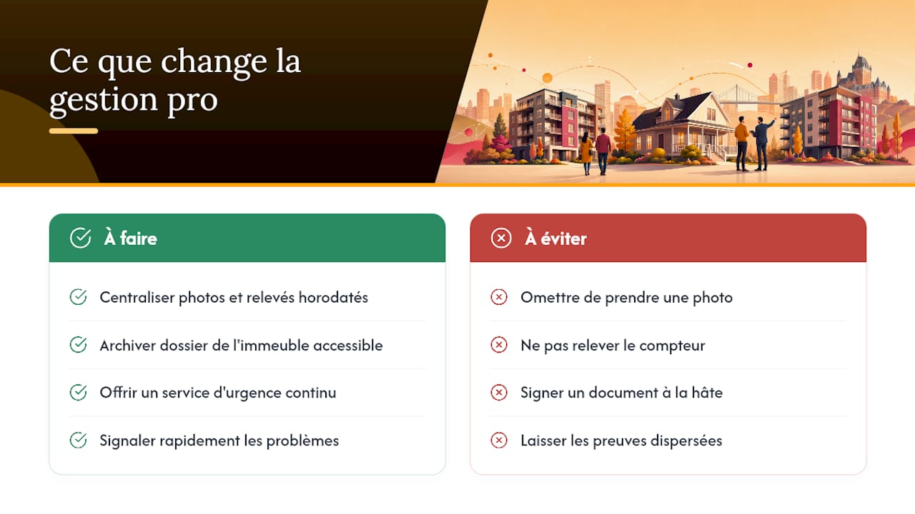 Ce que la gestion professionnelle change vraiment — overview diagram