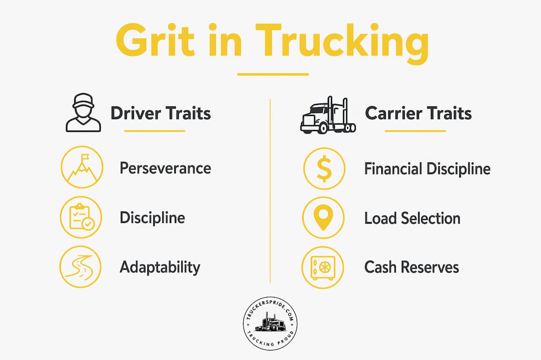 Infographic comparing driver and carrier grit traits