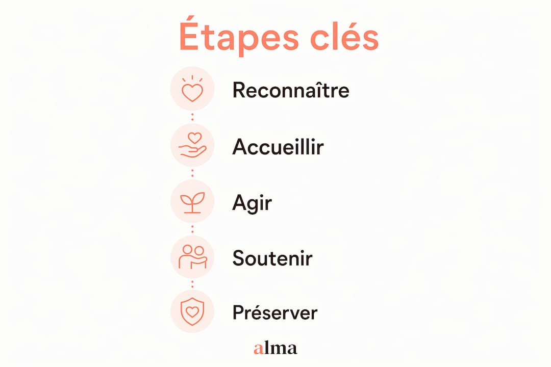Infographie : les étapes essentielles pour surmonter le burn-out