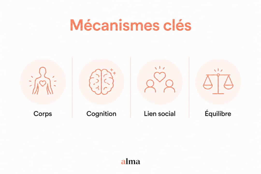 Schéma des principaux leviers de gestion des émotions