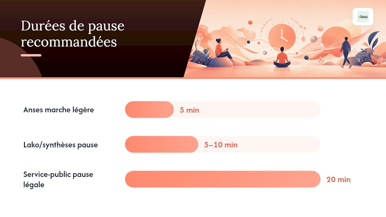 Présentation des différents types de pauses, leur durée, leur fréquence et les effets attendus