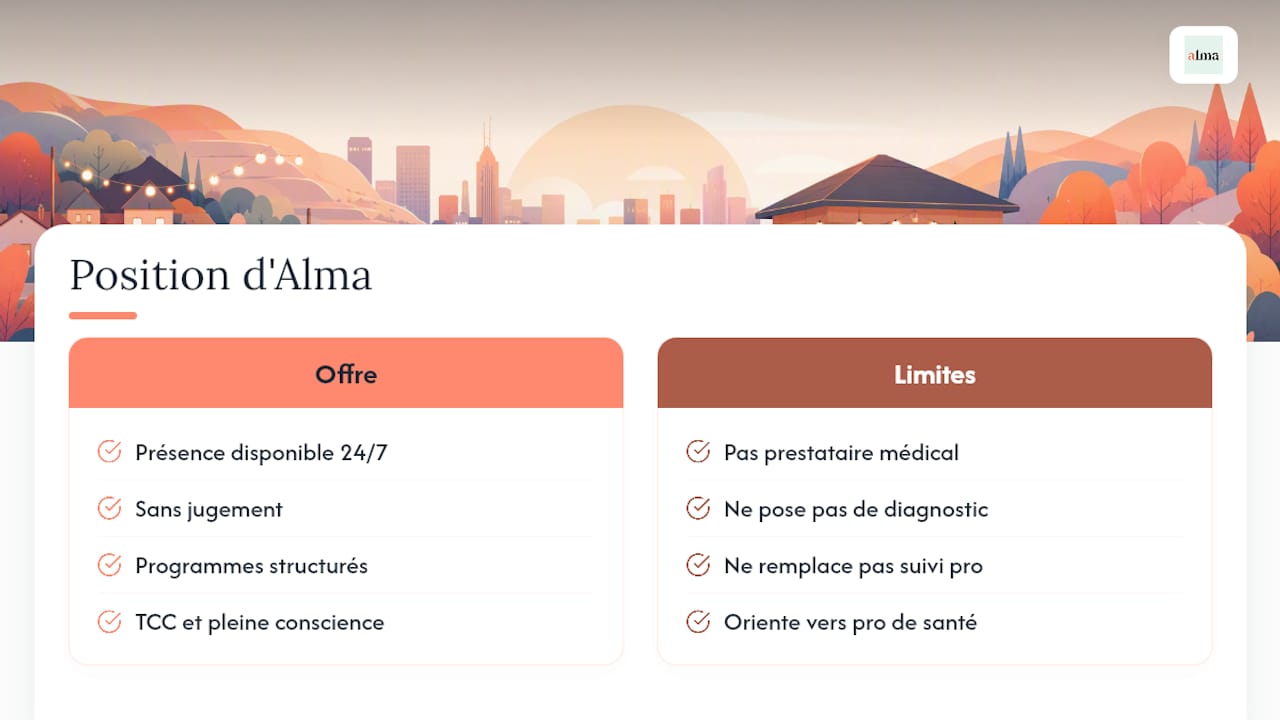 Notre position chez Alma sur ces outils et leurs limites - overview diagram