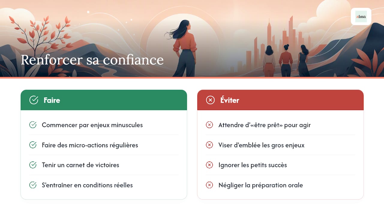 Comment développer la confiance en soi pour s'affirmer efficacement - overview diagram
