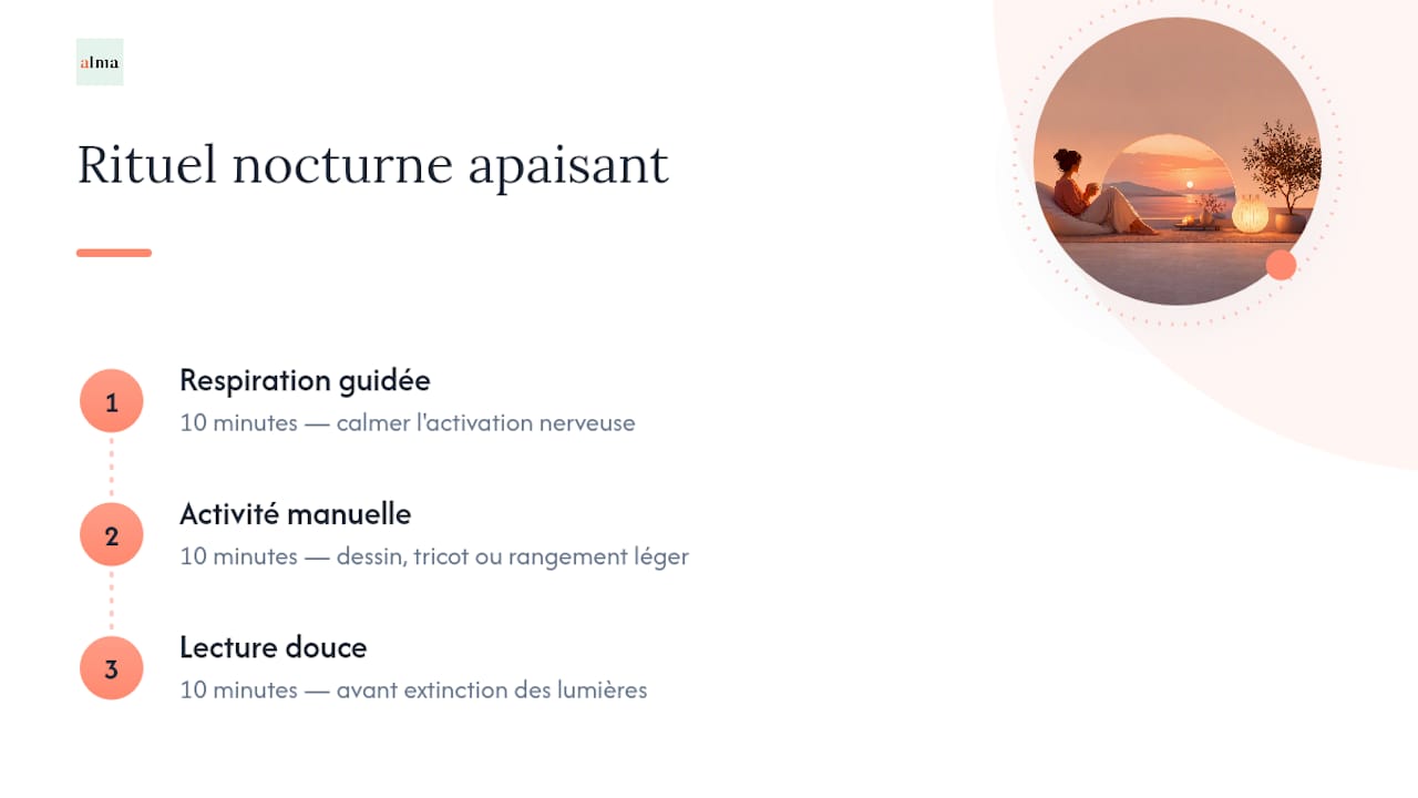Routine du soir en trois étapes de dix minutes chacune