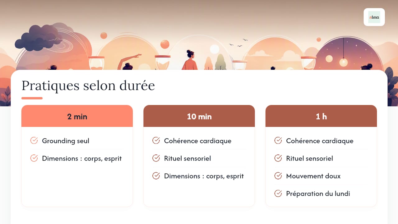 Séquences de relaxation selon le temps disponible
