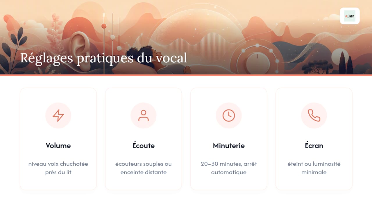 Quatre réglages pour écouter un message vocal