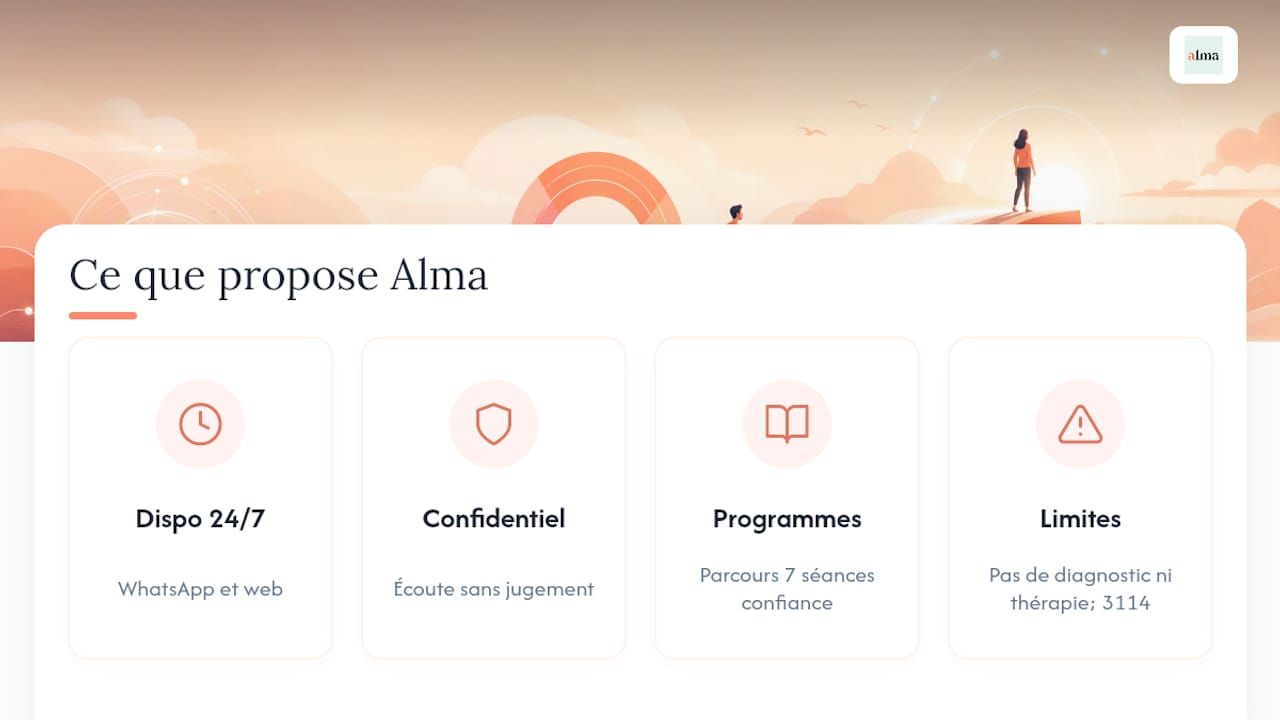 Comment Alma peut vous accompagner au quotidien - overview diagram