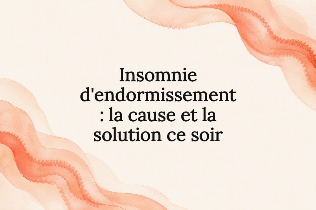 Carte de titre douce sur l'insomnie d'endormissement