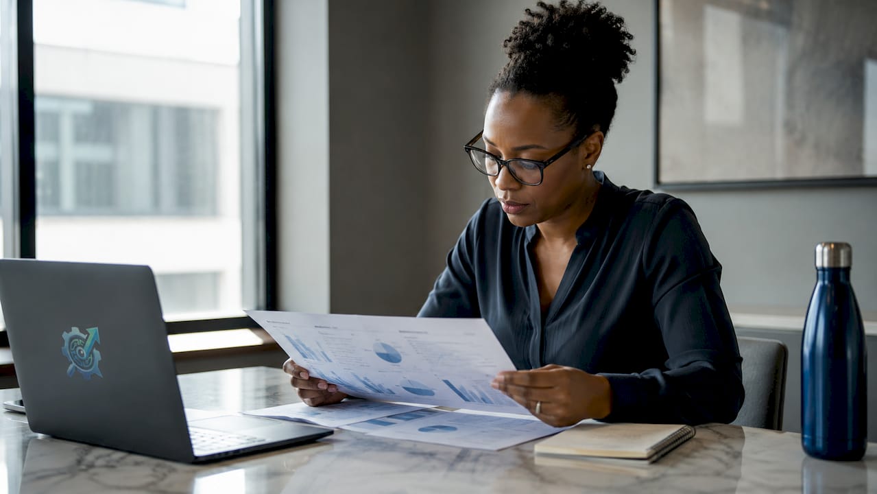 Recruiter analyzing AI hiring bias data