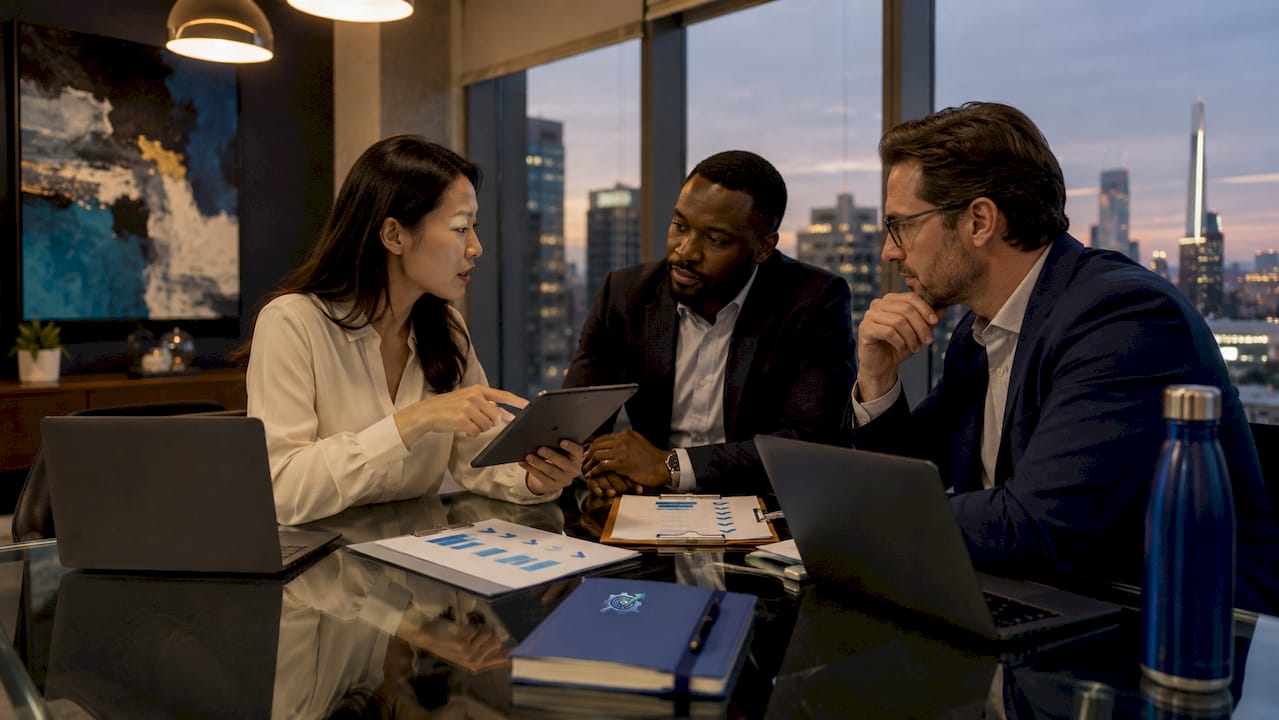 HR team discussing hiring criteria